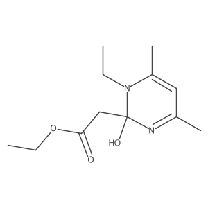 Ethyl 2-(1-ethyl-2-hydroxy-4,6-dimethyl-1,2-dihydropyrimidin-2-yl)acetate Structure