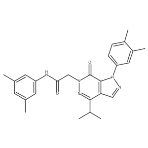 N-(3,5-dimethylphenyl)-2-(1-(3,4-dimethylphenyl)-4-isopropyl-7-oxo-1H-pyrazolo[3,4-d]pyridazin-6(7H)-yl)acetamide结构式