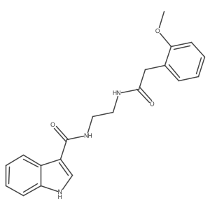 N-(2-{[(2-methoxyphenyl)acetyl]amino}ethyl)-1H-indole-3-carboxamide结构式