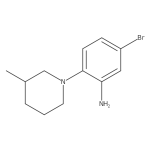 5-Bromo-2-(3-methylpiperidin-1-yl)aniline结构式
