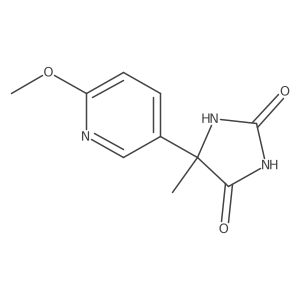 5-(6-Methoxypyridin-3-yl)-5-methylimidazolidine-2,4-dione结构式