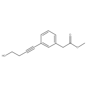 Methyl 2-[3-(4-hydroxybut-1-yn-1-yl)phenyl]acetate结构式