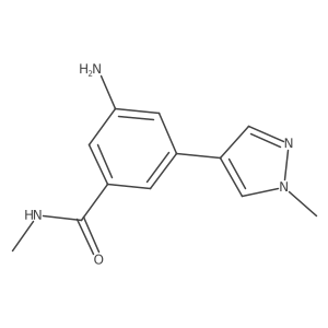 3-Amino-n-methyl-5-(1-methyl-1h-pyrazol-4-yl)benzamide Structure