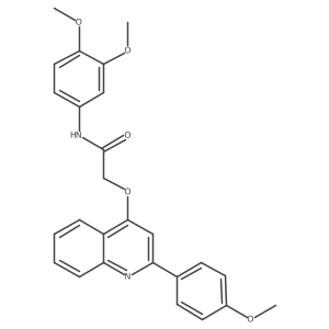 N-(3,4-dimethoxyphenyl)-2-{[2-(4-methoxyphenyl)quinolin-4-yl]oxy}acetamide Structure