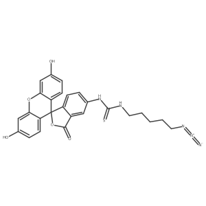 1-(5-Azidopentyl)-3-(fluorescein-5-yl)thiourea Structure