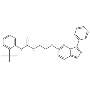 3-[2-({3-Phenyl-[1,2,4]triazolo[4,3-b]pyridazin-6-yl}oxy)ethyl]-1-[2-(trifluoromethyl)phenyl]urea结构式