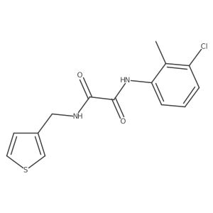 N'-(3-chloro-2-methylphenyl)-N-[(thiophen-3-yl)methyl]ethanediamide Structure