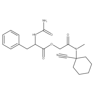 [(1-Cyanocyclohexyl)(methyl)carbamoyl]methyl 2-(carbamoylamino)-3-phenylpropanoate结构式