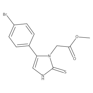 methyl [5-(4-bromophenyl)-2-mercapto-1H-imidazol-1-yl]acetate Structure