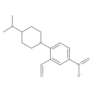 2-(4-(Dimethylamino)piperidin-1-yl)-5-nitrobenzaldehyde Structure