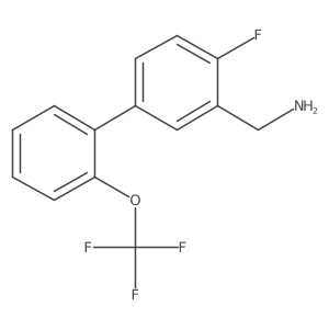 C-(4-Fluoro-2'-(trifluoromethoxy)biphenyl-3-yl)-methylamine结构式