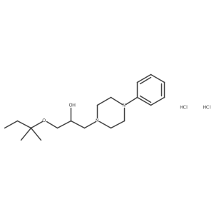 1-(Tert-pentyloxy)-3-(4-phenylpiperazin-1-yl)propan-2-ol dihydrochloride结构式