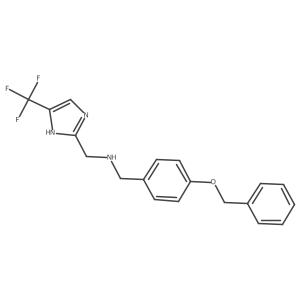 {[4-(benzyloxy)phenyl]methyl}({[4-(trifluoromethyl)-1H-imidazol-2-yl]methyl})amine Structure