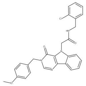 N-(2-chlorobenzyl)-2-(3-(4-methoxybenzyl)-4-oxo-3H-pyrimido[5,4-b]indol-5(4H)-yl)acetamide Structure