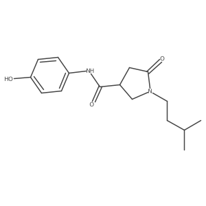 N-(4-hydroxyphenyl)-1-(3-methylbutyl)-5-oxopyrrolidine-3-carboxamide Structure