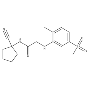 N-(1-cyanocyclopentyl)-2-[(5-methanesulfonyl-2-methylphenyl)amino]acetamide Structure