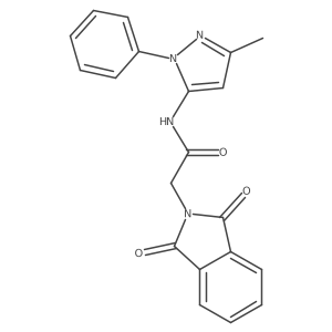 2-(1,3-dioxoisoindolin-2-yl)-N-(3-methyl-1-phenyl-1H-pyrazol-5-yl)acetamide结构式