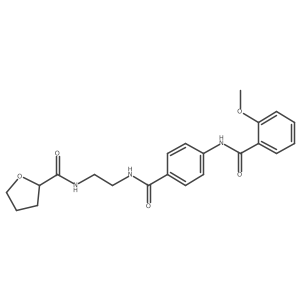 N-(2-(4-(2-methoxybenzamido)benzamido)ethyl)tetrahydrofuran-2-carboxamide结构式