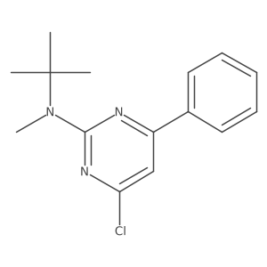 Tert-butyl-(4-chloro-6-phenyl-pyrimidin-2-yl)-(methyl)amine结构式