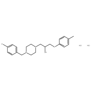 1-(4-(4-Chlorobenzyl)piperazin-1-yl)-3-(p-tolyloxy)propan-2-ol dihydrochloride结构式