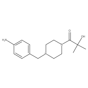 1-[4-[(4-Aminophenyl)methyl]-1-piperazinyl]-2-hydroxy-2-methyl-1-propanone结构式