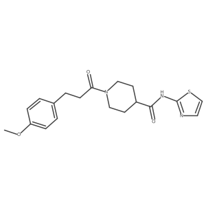 1-(3-(4-methoxyphenyl)propanoyl)-N-(thiazol-2-yl)piperidine-4-carboxamide Structure
