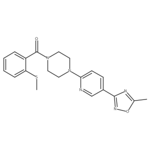 (4-(5-(5-Methyl-1,2,4-oxadiazol-3-yl)pyridin-2-yl)piperazin-1-yl)(2-(methylthio)phenyl)methanone结构式
