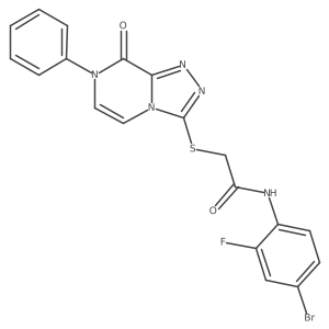 N-(4-bromo-2-fluorophenyl)-2-((8-oxo-7-phenyl-7,8-dihydro-[1,2,4]triazolo[4,3-a]pyrazin-3-yl)thio)acetamide Structure