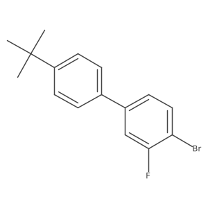 4-Bromo-4'-(tert-butyl)-3-fluoro-1,1'-biphenyl结构式