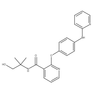 N-(2-Hydroxy-1,1-dimethylethyl)-2-[4-(2-pyridinylamino)phenoxy]-3-pyridinecarboxamide结构式