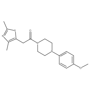 2-(2,4-Dimethylthiazol-5-yl)-1-(4-(4-methoxyphenyl)piperazin-1-yl)ethanone Structure