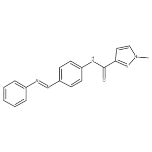 (E)-1-methyl-N-(4-(phenyldiazenyl)phenyl)-1H-pyrazole-3-carboxamide结构式