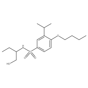 {[4-Butoxy-3-(methylethyl)phenyl]sulfonyl}(1-ethyl-2-hydroxyethyl)amine Structure