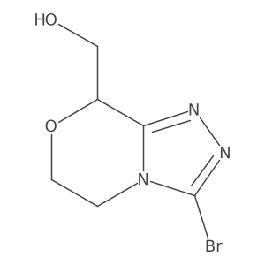 8H-1,2,4-Triazolo[3,4-c][1,4]oxazine-8-methanol, 3-bromo-5,6-dihydro- Structure