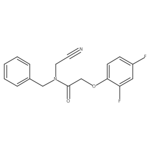 N-benzyl-N-(cyanomethyl)-2-(2,4-difluorophenoxy)acetamide结构式