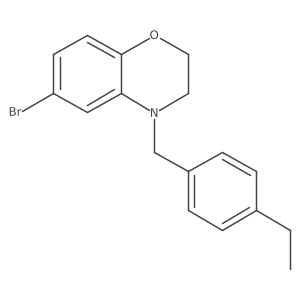 6-Bromo-4-[(4-ethylphenyl)methyl]-3,4-dihydro-2H-1,4-benzoxazine Structure