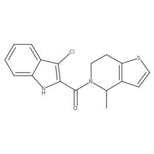 3-chloro-2-{4-methyl-4H,5H,6H,7H-thieno[3,2-c]pyridine-5-carbonyl}-1H-indole结构式