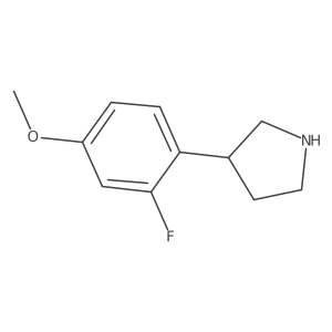 3-(2-Fluoro-4-methoxyphenyl)pyrrolidine结构式
