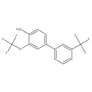 4-Amino-3-(trifluoromethoxy)-3'-(trifluoromethyl)biphenyl结构式