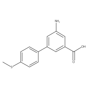 3-Amino-5-(4-methylthiophenyl)benzoic acid Structure