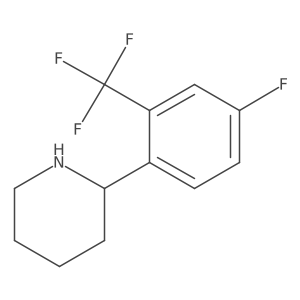 2-[4-Fluoro-2-(trifluoromethyl)phenyl]piperidine结构式