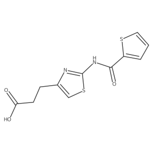 3-(2-(Thiophene-2-carboxamido)thiazol-4-yl)propanoic acid Structure