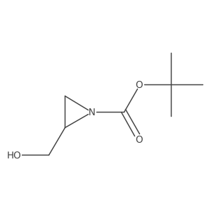 (R)-tert-butyl 2-(hydroxymethyl)aziridine-1-carboxylate结构式
