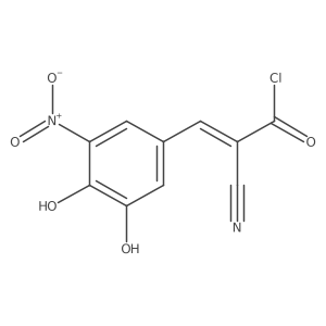 (Z)-2-cyano-3-(3,4-dihydroxy-5-nitrophenyl)prop-2-enoyl chloride结构式