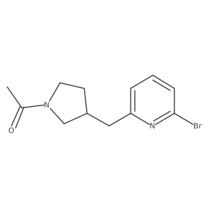 1-(3-((6-Bromopyridin-2-yl)methyl)pyrrolidin-1-yl)ethanone结构式
