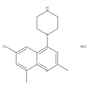 6-Chloro-2,8-dimethyl-4-(piperazin-1-yl)quinoline hydrochloride Structure