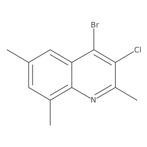 4-Bromo-3-chloro-2,6,8-trimethylquinoline Structure