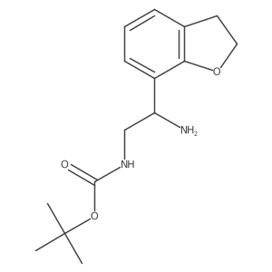 tert-butyl N-[2-amino-2-(2,3-dihydro-1-benzofuran-7-yl)ethyl]carbamate Structure