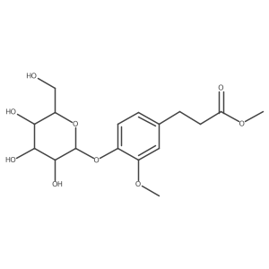Methyl 4-(I(2)-D-glucopyranosyloxy)-3-methoxybenzenepropanoate Structure