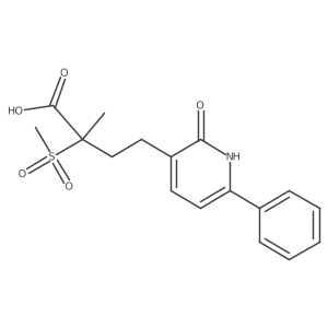 4-(1,2-Dihydro-2-oxo-6-phenylpyridin-3-yl)-2-methyl-2-(methylsulfonyl)butanoic acid Structure